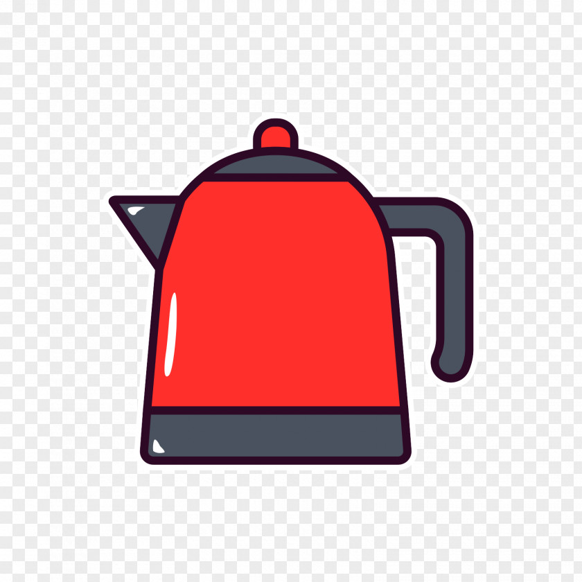 Red And Gray Electric Kettle Grey PNG
