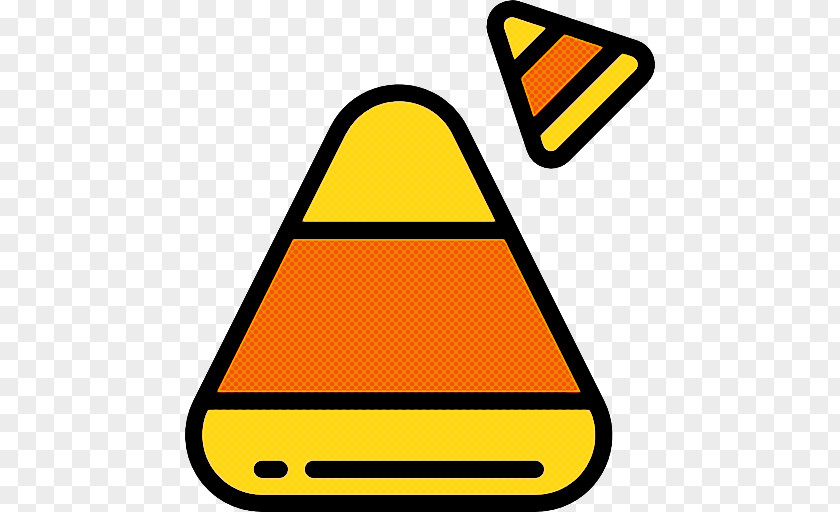 Yellow Sign Triangle Line PNG