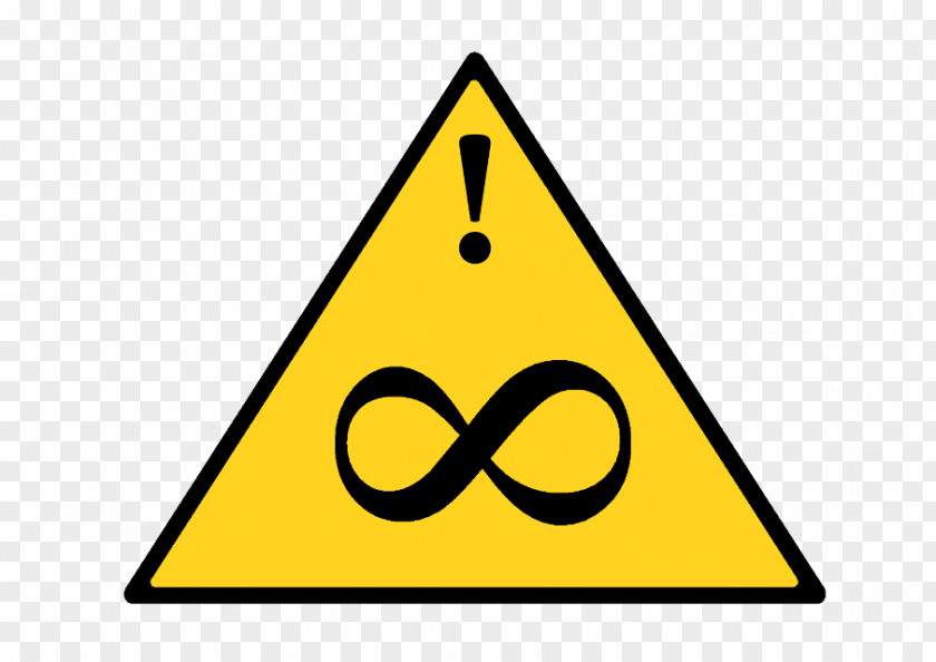 Infinity Line Material Handling Hazard Warning Sign Stock Photography PNG