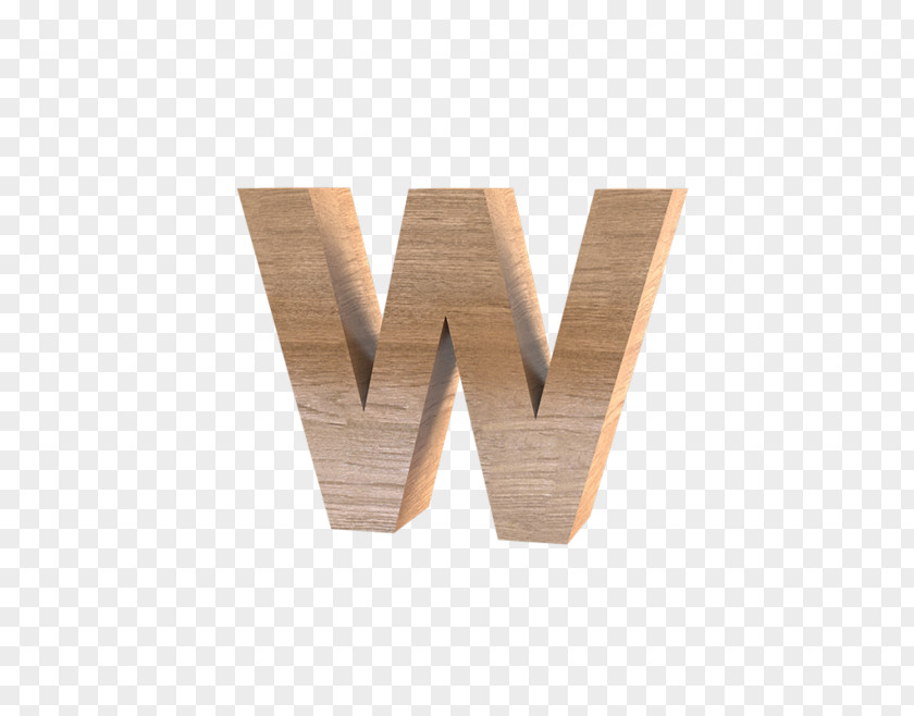 Wood W All Caps Letter Icon PNG