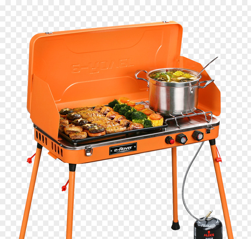 Grill And Stove Barbecue Furnace Gas Oven Camping PNG