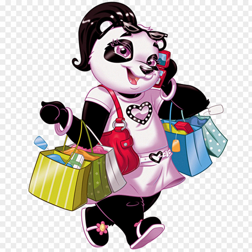 Kids Cartoon Giant Panda Bear Clip Art PNG