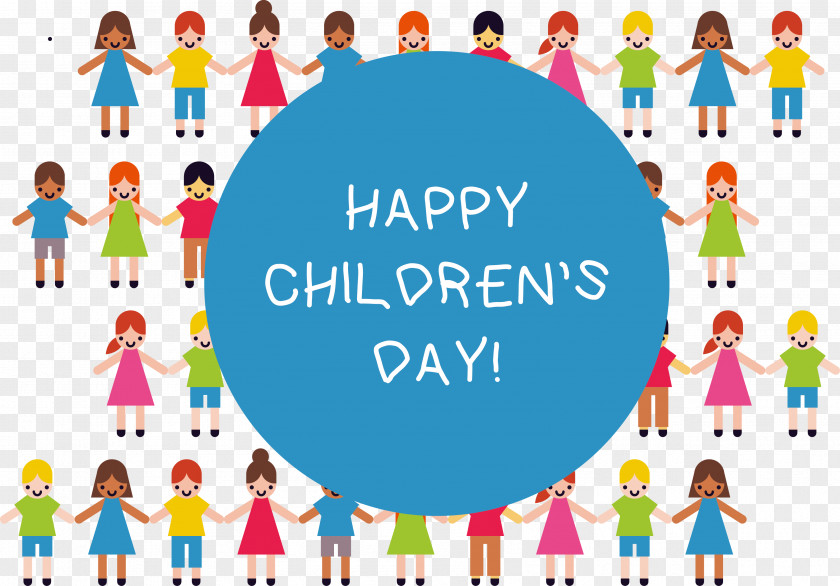 A Group Of Children Holding Hands Child Euclidean Vector PNG