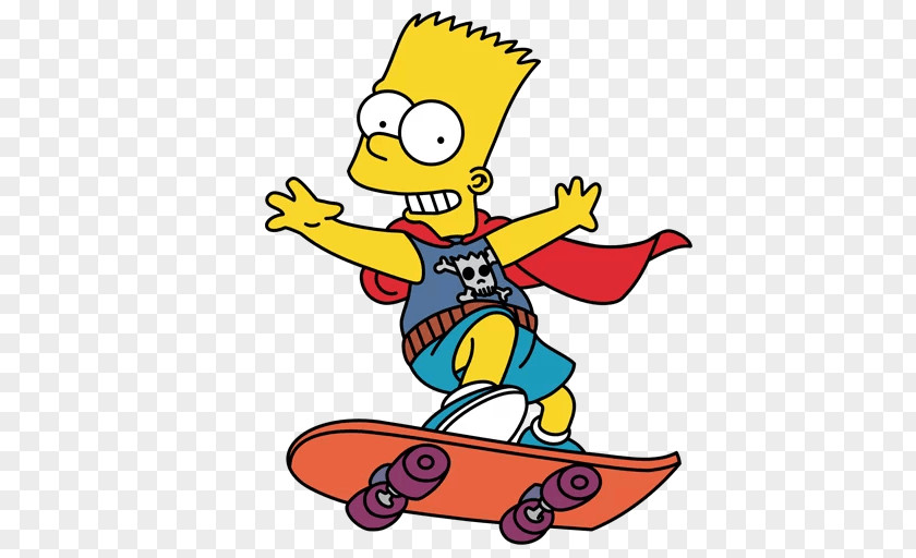 Bart Simpson Homer Lisa The Simpsons Skateboarding Milhouse Van Houten PNG