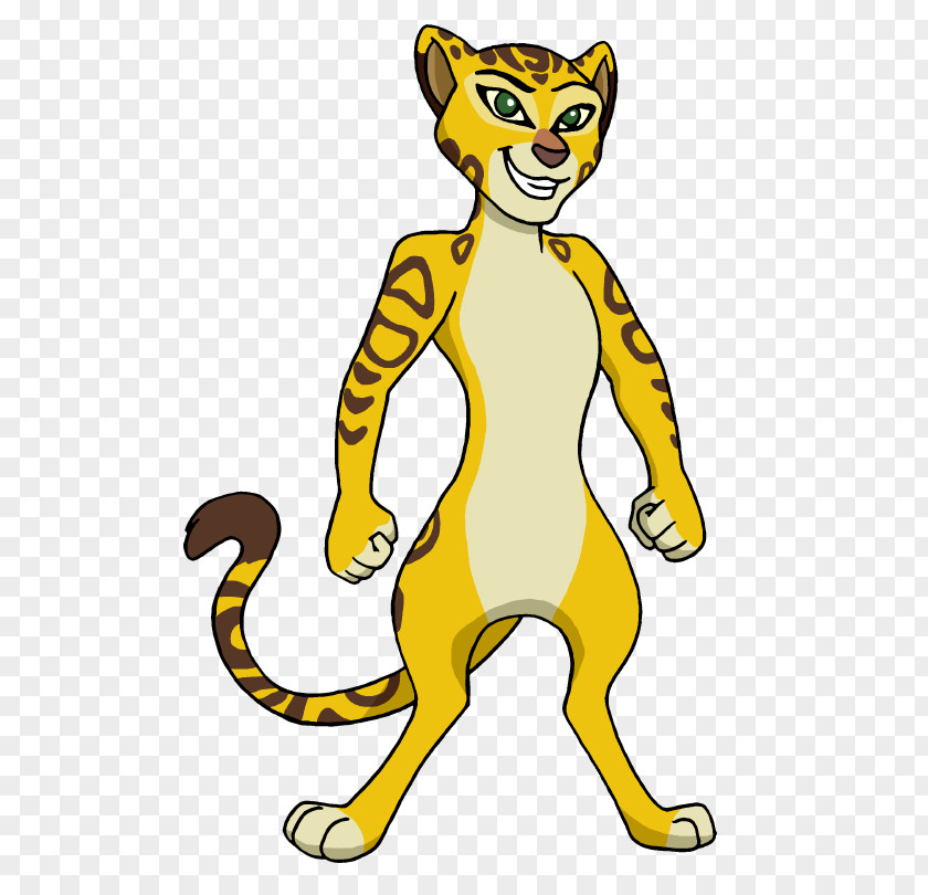 Cheetah Lion Cat Character PNG