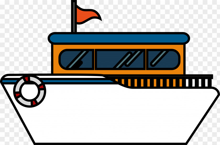 Flat Cartoon Ship Car Vehicle Download Clip Art PNG