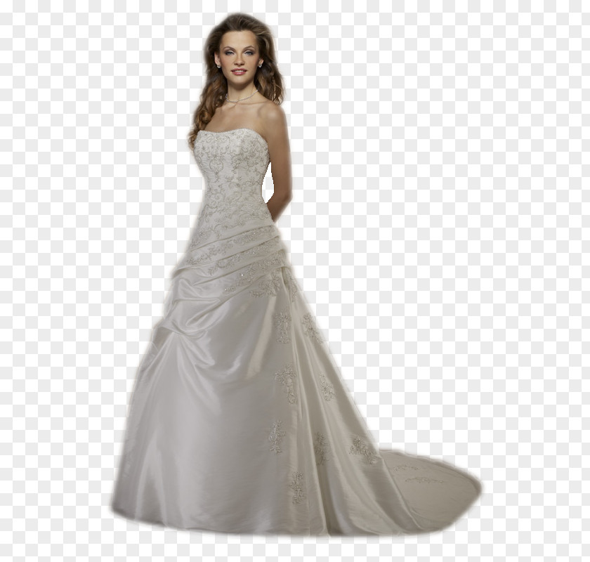 FormAl Wear Women Wedding Dress Satin Party Shoulder PNG