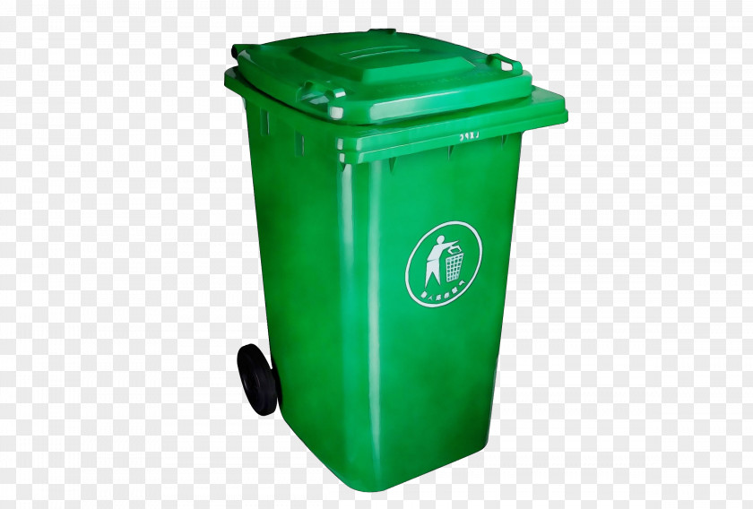 Lid Household Supply Green Recycling Bin Waste Container Containment Plastic PNG