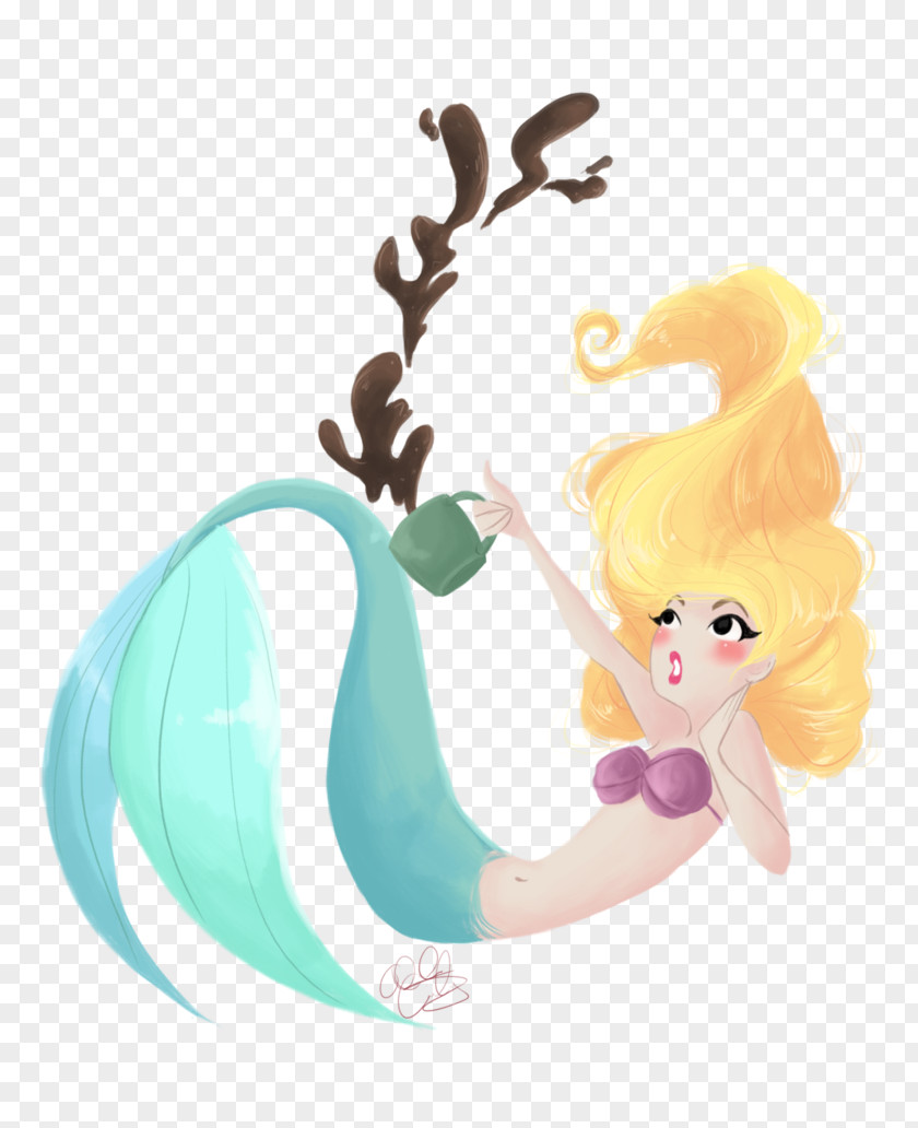 Mermaid Animated Cartoon Figurine PNG