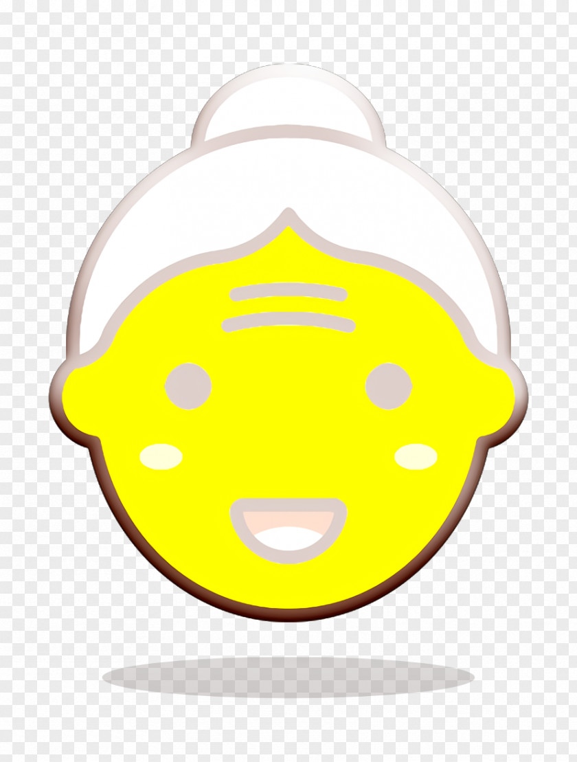 Smile Yellow 1 Icon Old Woman PNG