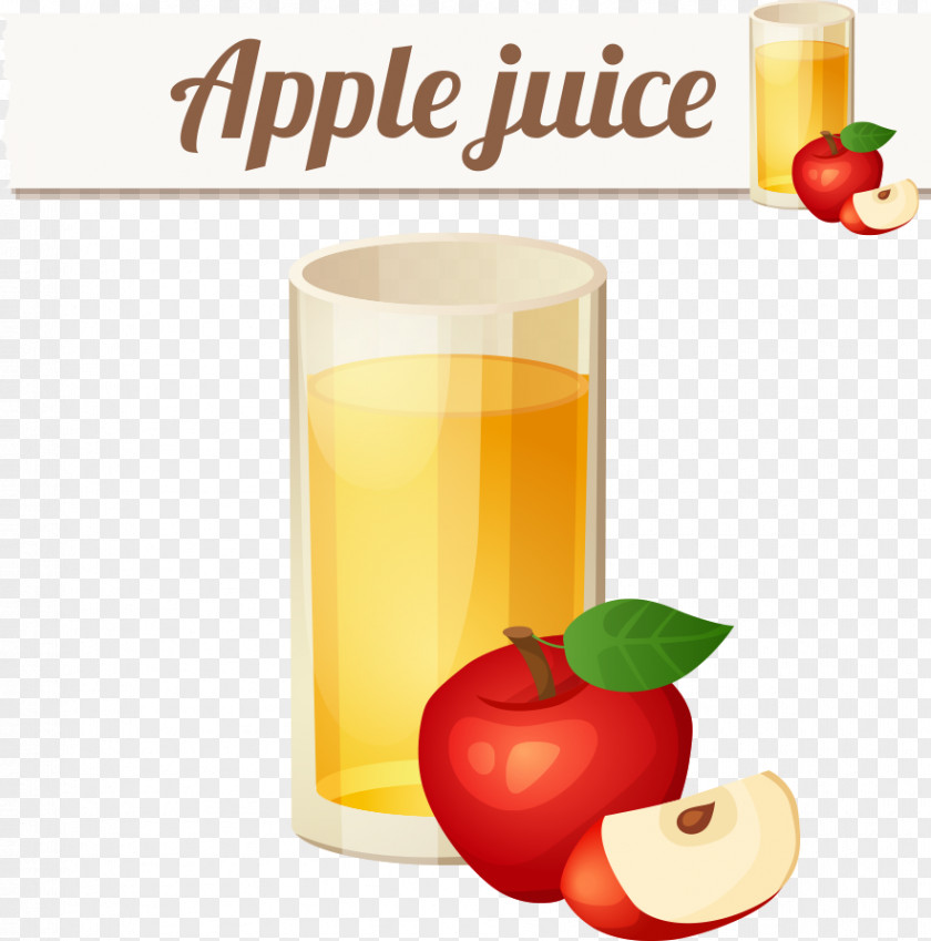Vector Cartoon And Apple Juice Smoothie Cider PNG