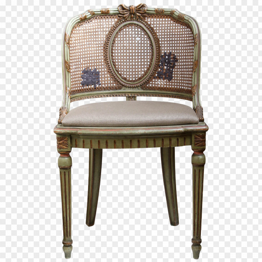 Antique Furniture Table Chair Caning Living Room PNG