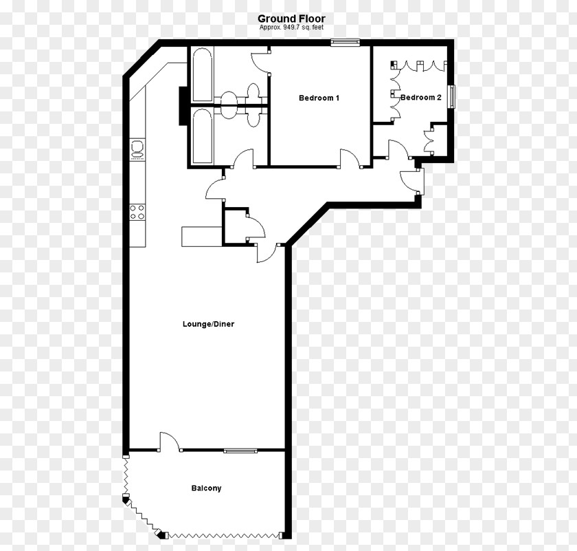 Apartment Furniture Floor Plan Bedroom PNG