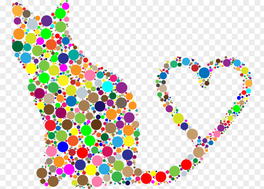 Heart Silhouette Cat Kitten Tail Clip Art PNG