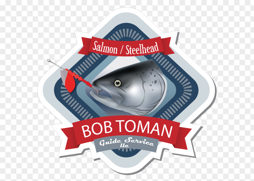 Salmon Fish Logo Label Font PNG