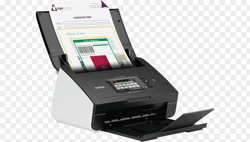 Scanning Image Scanner Brother ADS-2600W Dots Per Inch 24Ppp Double With Wifi / Network Ads-2600We Documentary Ads-2600W PNG