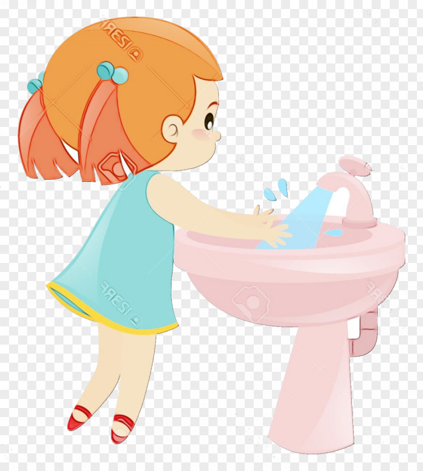 Cartoon Potty Training Bathing Child Toddler PNG