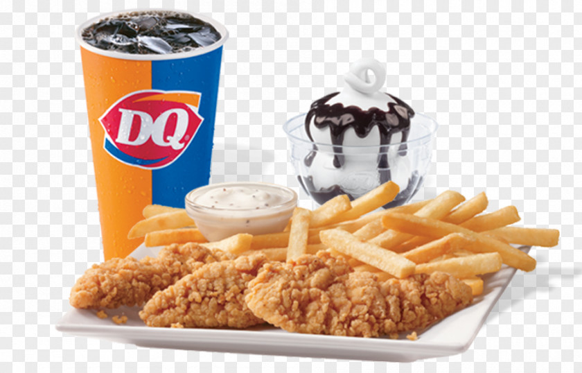 Crispy Strips Dairy Queen Chicken Fingers Ice Cream Fast Food Sundae PNG