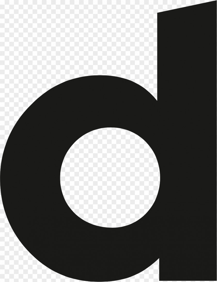 Letter D Brand Black And White Circle PNG