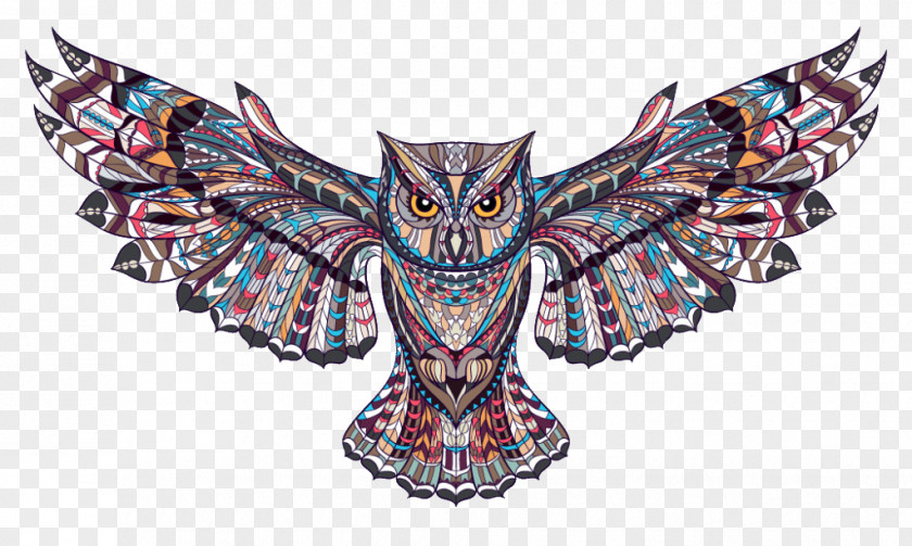 Owl Pattern Bird Euclidean Vector Drawing PNG