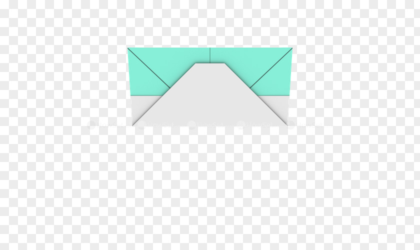 Origami Letters Turquoise Teal Rectangle Triangle PNG