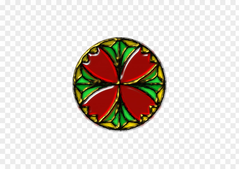 Quatrefoil Heraldry Color Rosette Green PNG