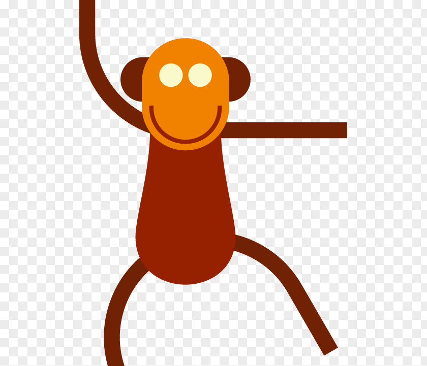 Cute Cartoon Monkey Clip Art PNG