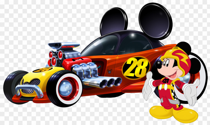 Race Car Mickey Mouse Minnie Daisy Duck Donald Pluto PNG