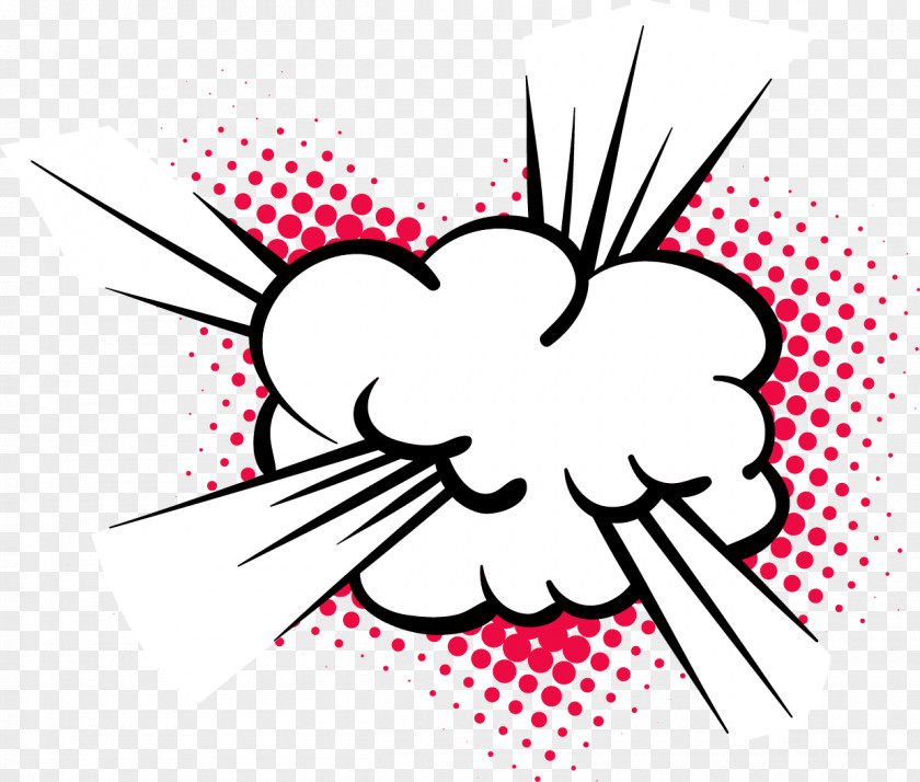 Vector Cloud Comics Explosion Cartoon Clip Art PNG