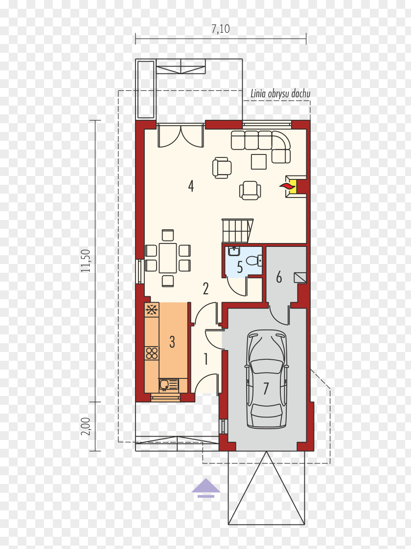 House Floor Plan Garage Building Square Meter PNG