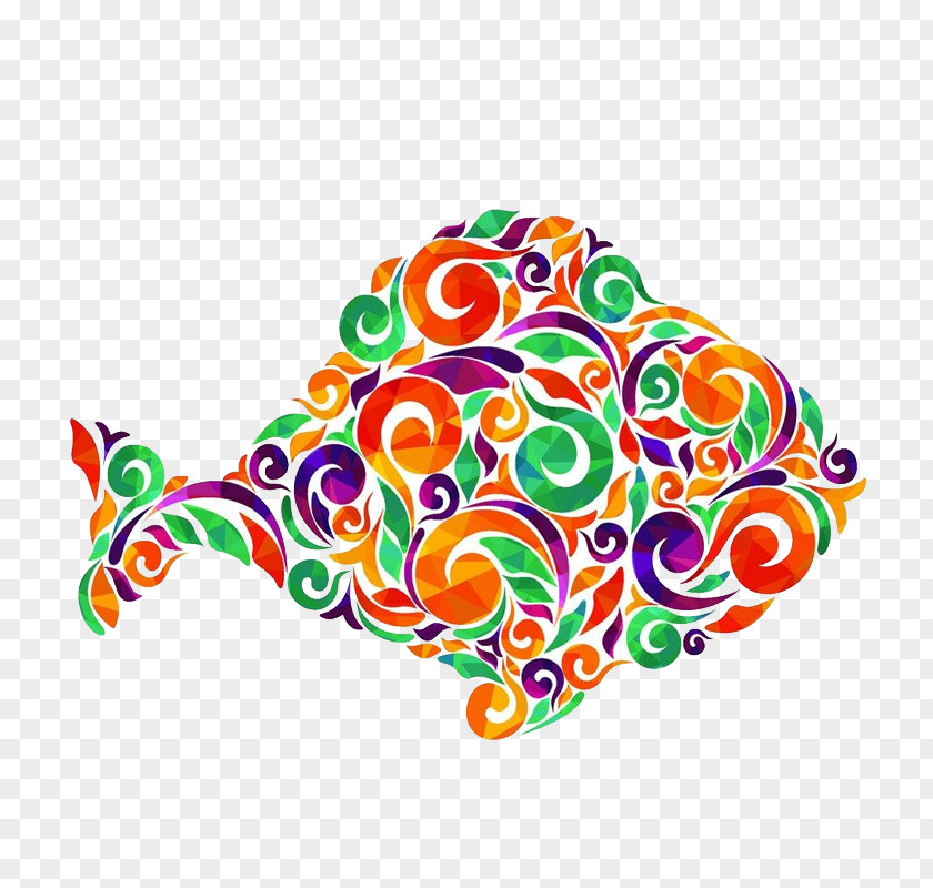 Painted Fish Cartoon PNG