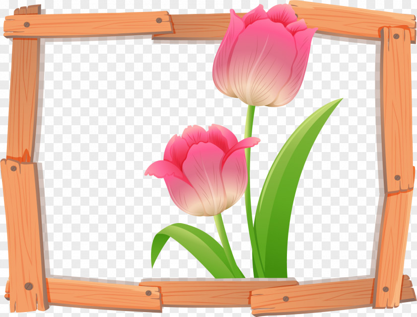 Vector Hand-painted Tulip Flower Clip Art PNG