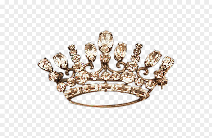 Crown Headpiece Brooch Pin Tiara PNG