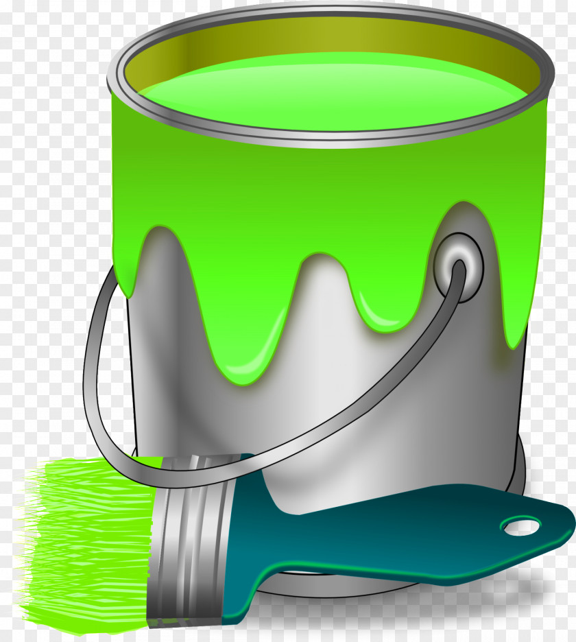 Pots Painting Brush Bucket PNG