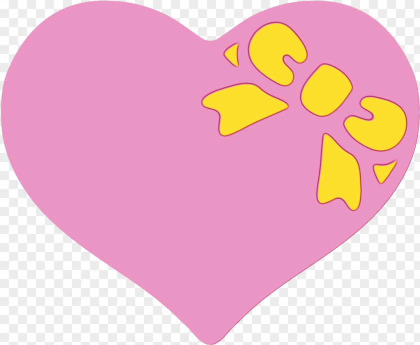 Sticker Magenta Heart Pink Love PNG