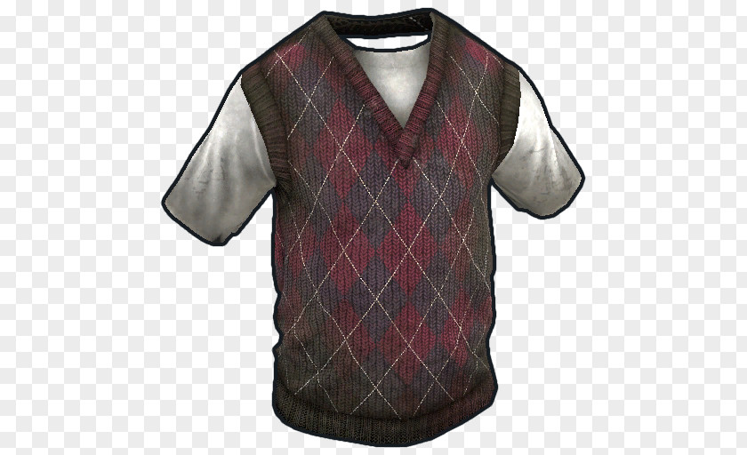 T-shirt Argyle Sleeve Tartan Sweater PNG