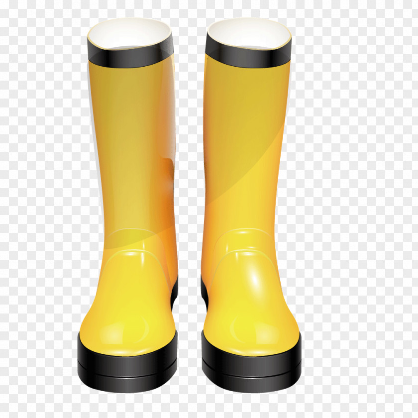 Yellow Rain Boots Riding Boot Download PNG