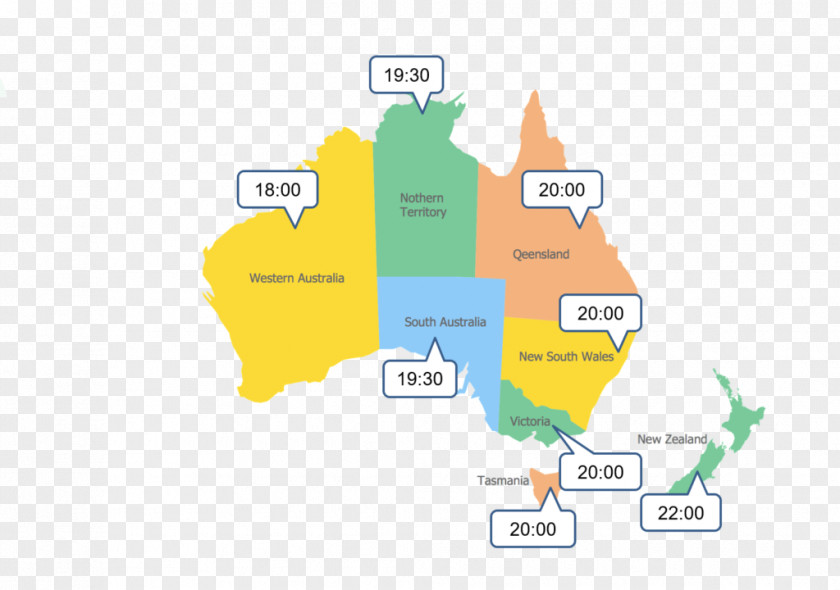 Australia New Zealand World Map Time Zone PNG