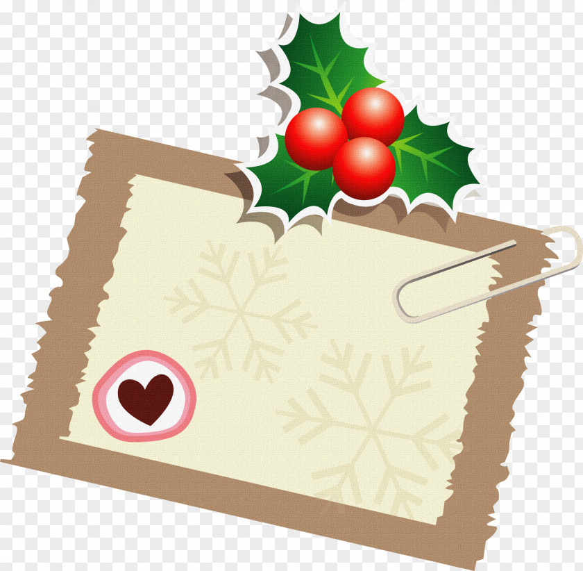 Christmas Paper Notes Taped Message Clip Art PNG