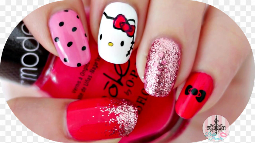 Nail Polish Hello Kitty Manicure PNG