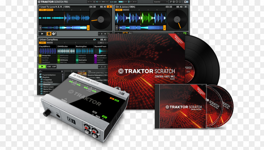 Native Instruments Traktor Scratch A6 Vinyl Emulation Software Disc Jockey PNG