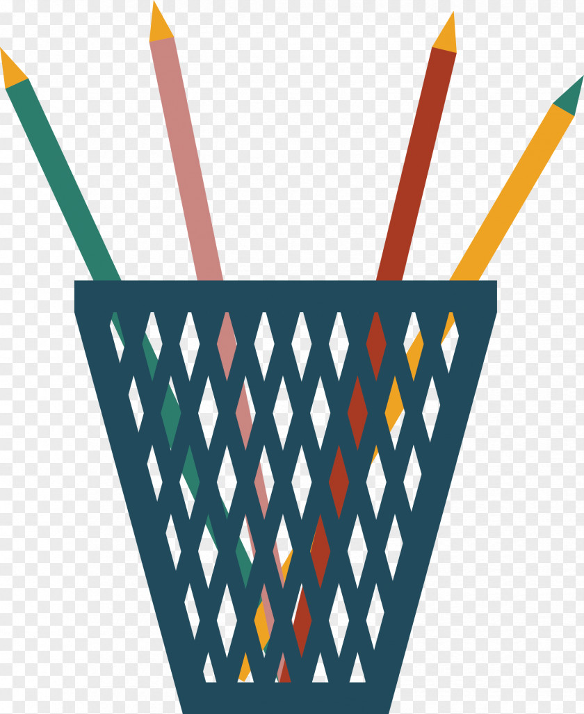 Pencil And Pen Container Drawing Brush Pot PNG