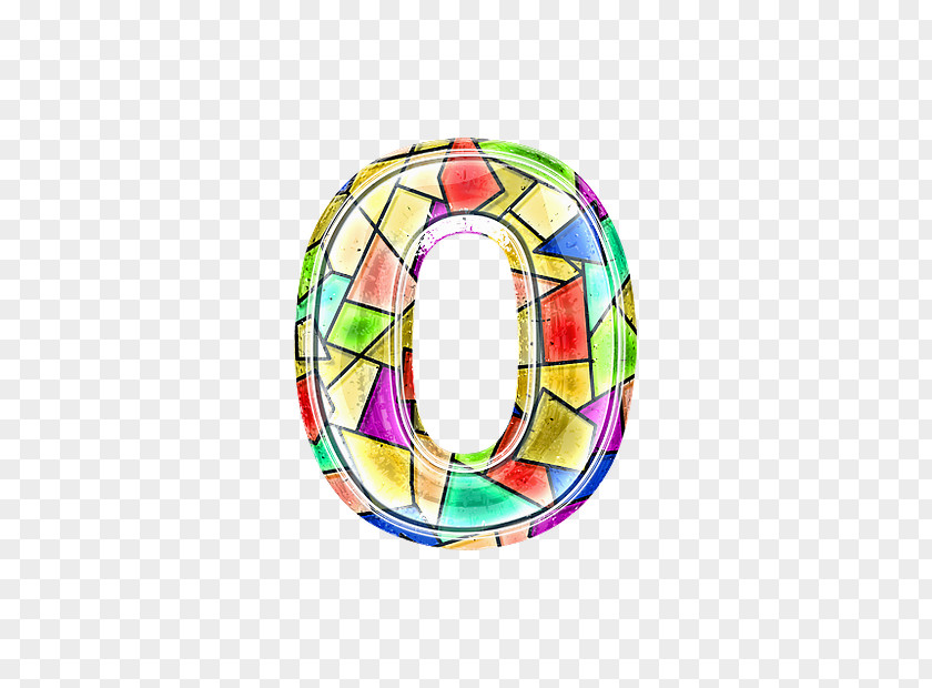 Stained Glass Letter O English Alphabet PNG