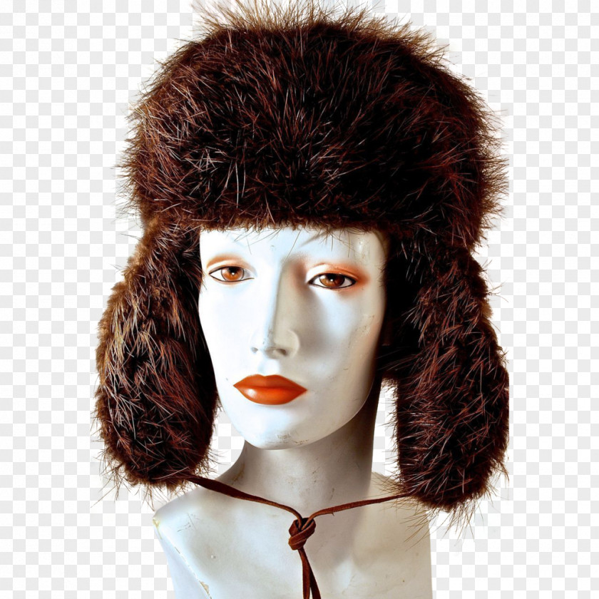 Fur Brown Hair Hat PNG