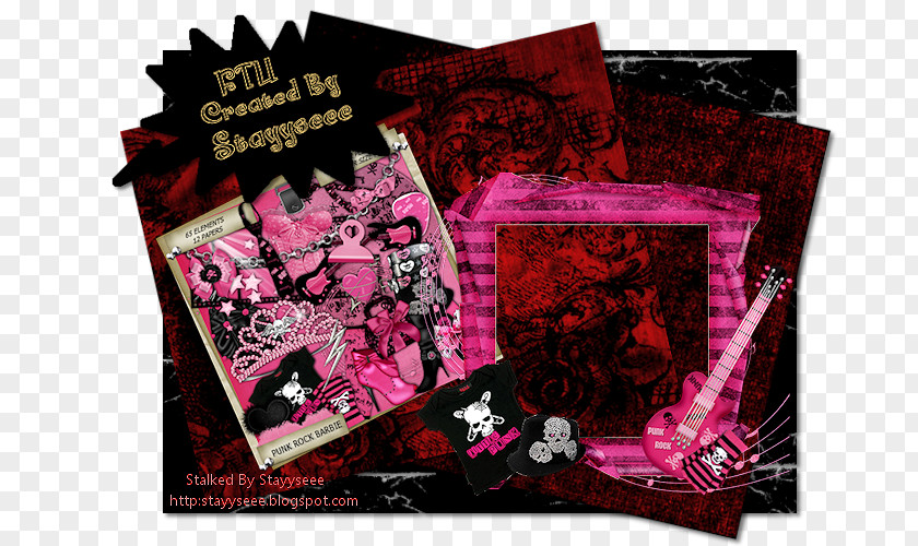 Punk Rock Graphic Design Brand Pink M PNG
