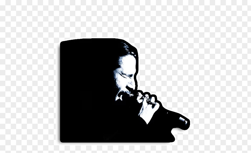 Silhouette Mellophone Black White PNG