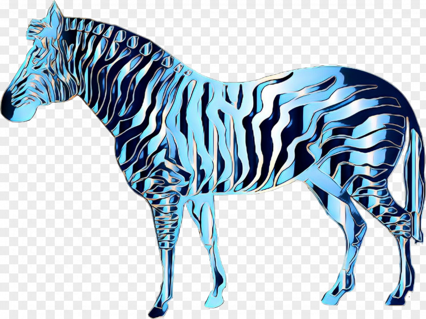 Turquoise Mane Zebra Animal Figure Terrestrial Wildlife PNG