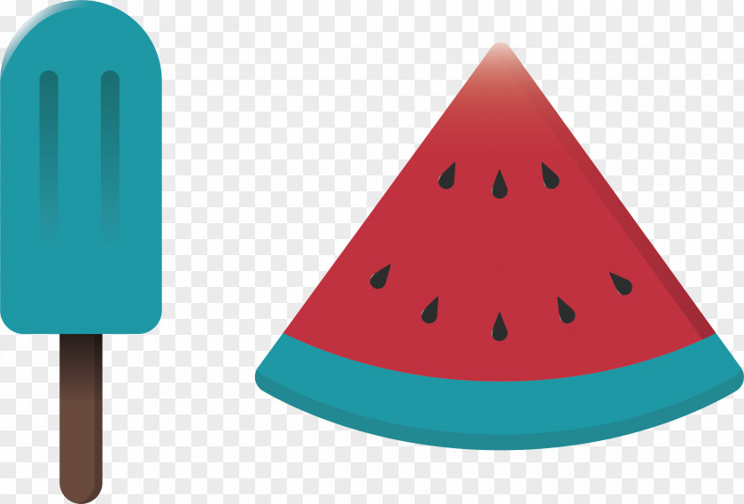 Watermelon Ice Pops Cream Vector Graphics PNG