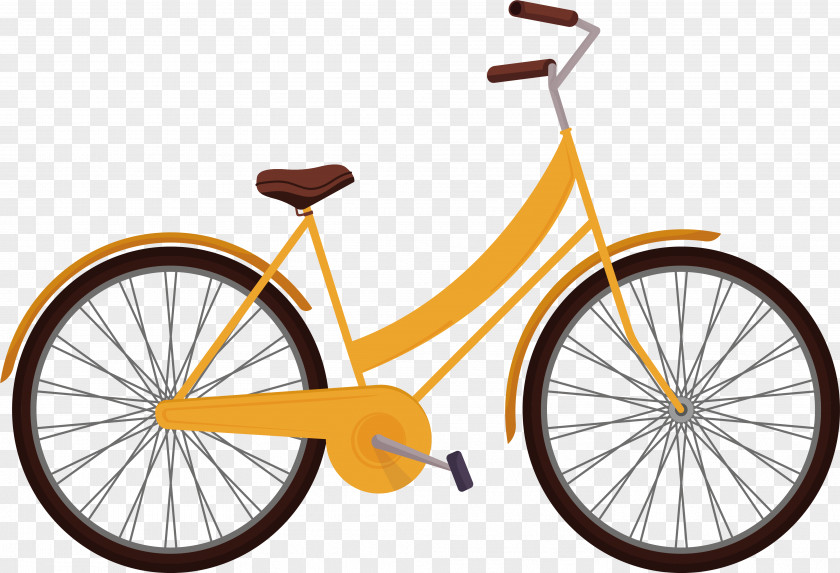Yellow Sharing Bike Cruiser Bicycle City Electra Company PNG