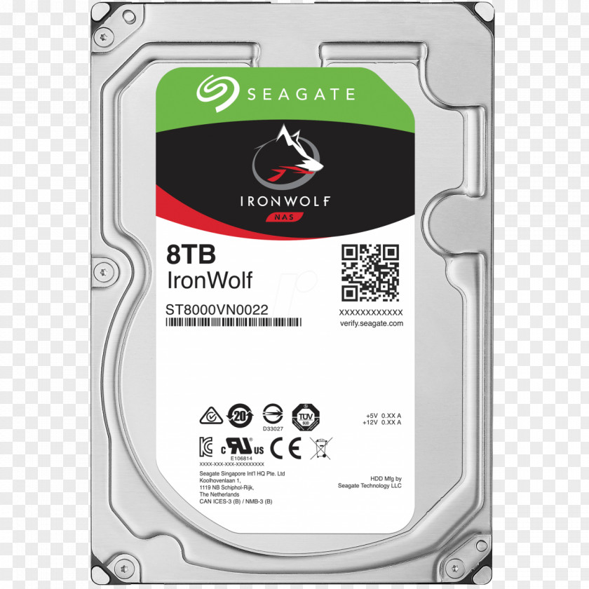 Hard Drives Serial ATA Seagate IronWolf Pro ST2000NE0025 Internal Drive SATA 6Gb/s 128 MB 3.5